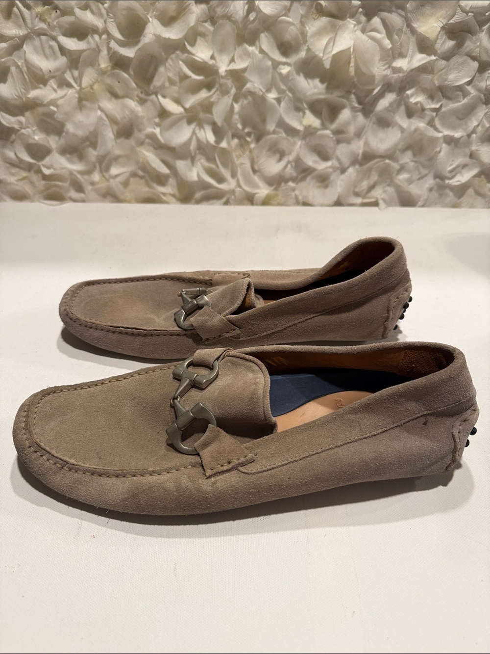 Men's Suede Bit Loafers in Taupe - Picture 2 of 4